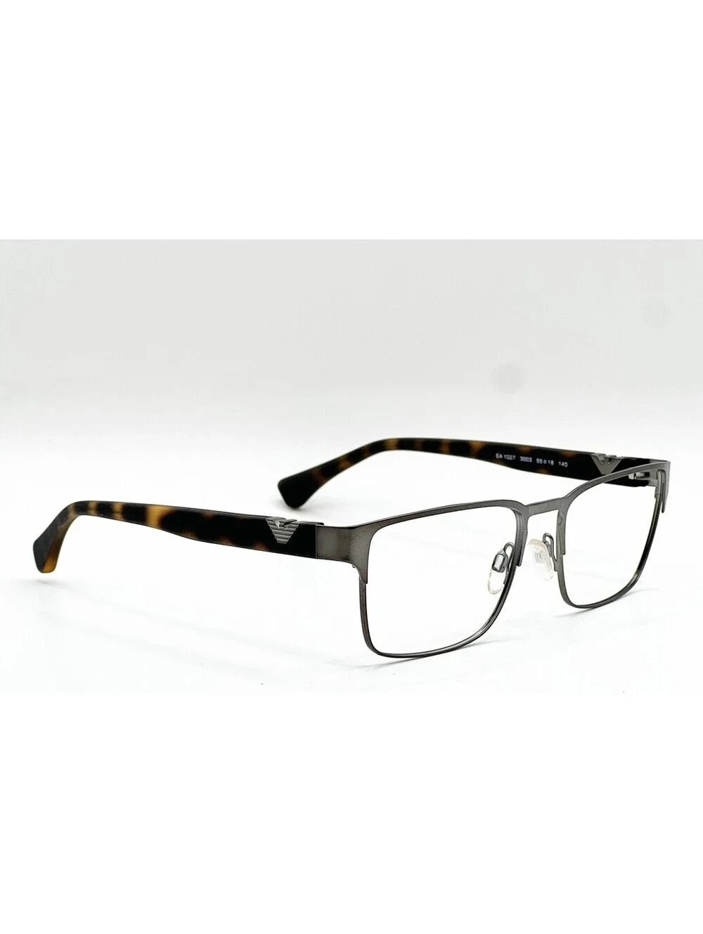 Emporio Armani Ea 1027 3003 Matte Gunmetal Authentic Eyeglasses 55-18-140